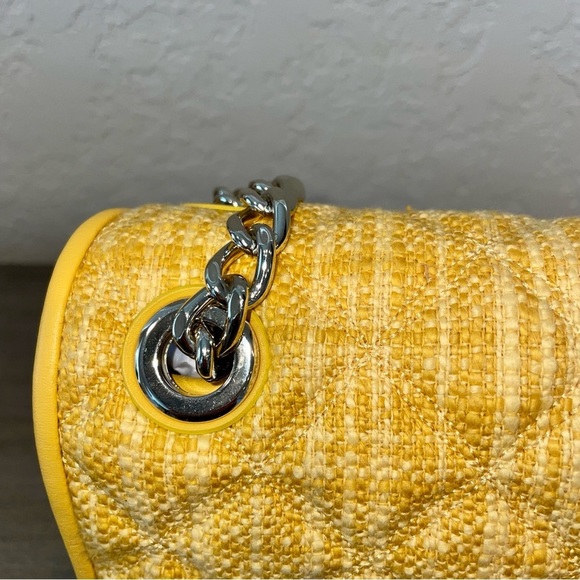 KATE Spade Natalia Tweed Medium Flap Quilted Shoulder Bag, Cut Mango - Picture 7 of 10